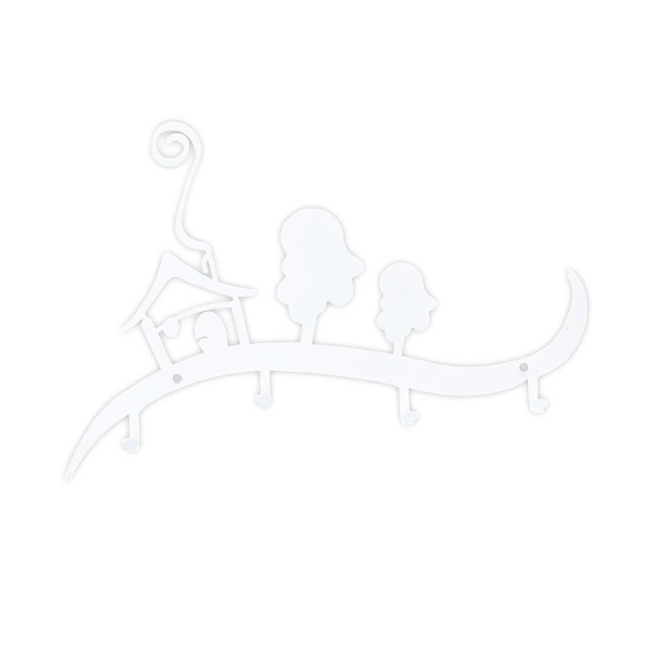 Wieszak ścienny Domek biały - Intesi